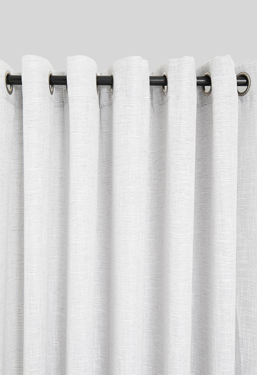 Sixth Floor - Horizon Slub Lined Eyelet Curtain - Grey