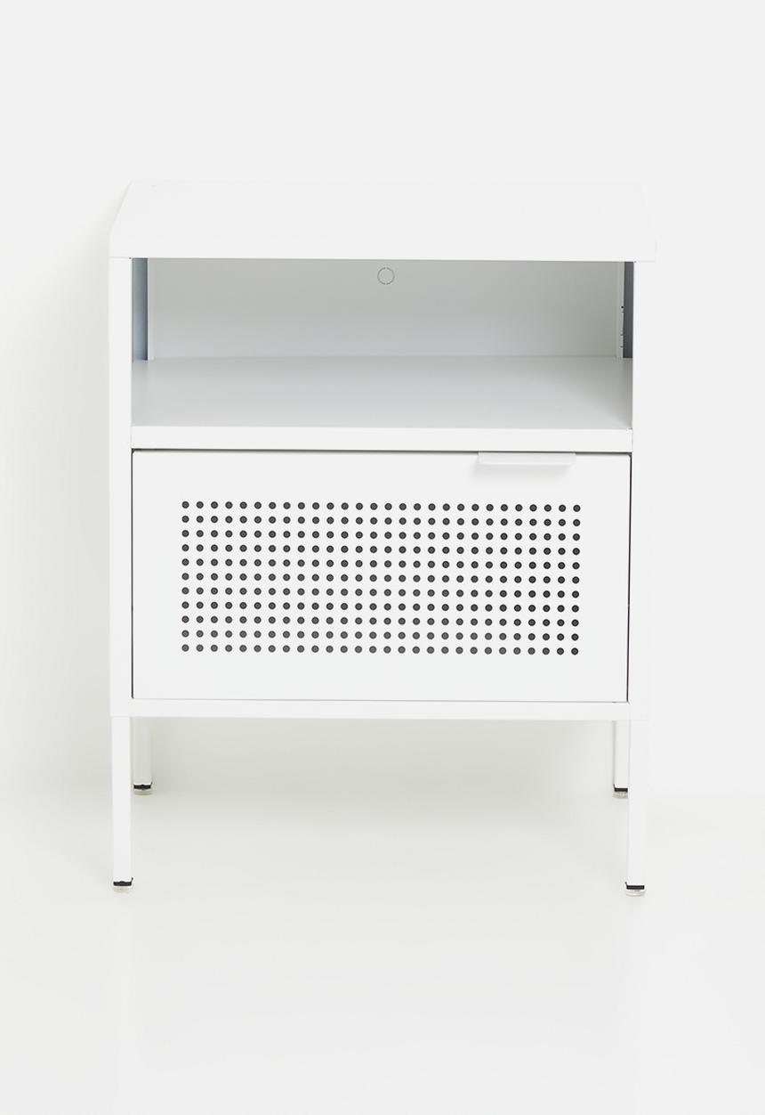 Eleven Past - Luigi metal side table cabinet - Ostuni white