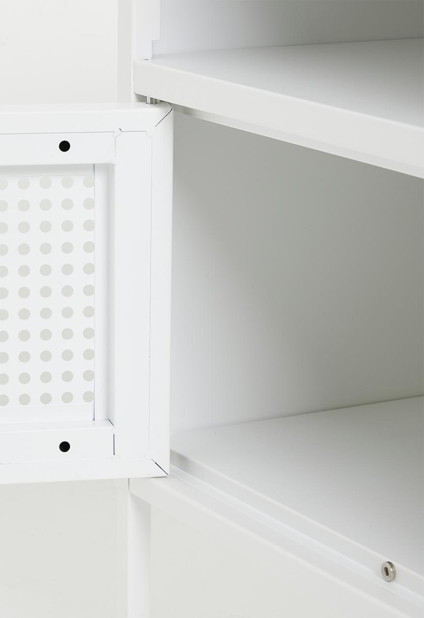 Eleven Past - Luigi metal side table cabinet - Ostuni white