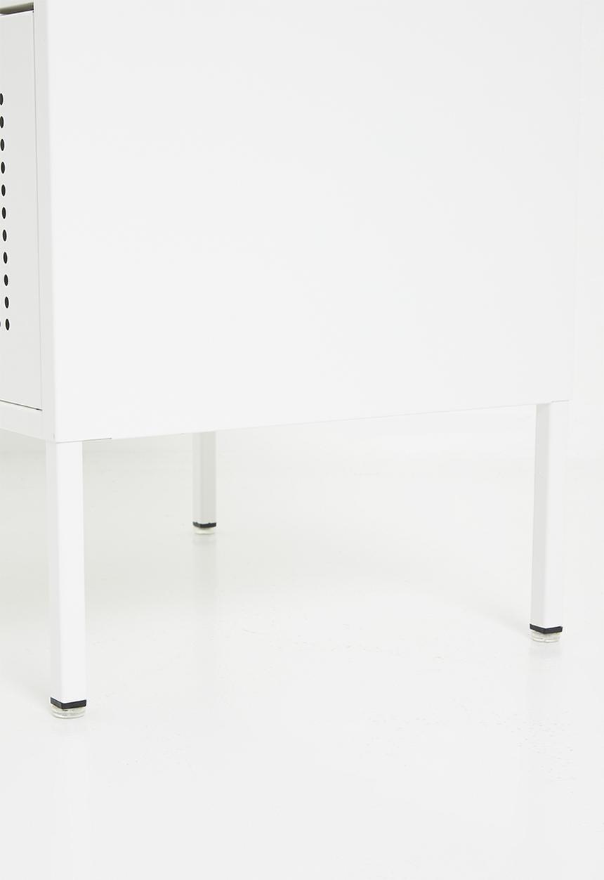 Eleven Past - Luigi metal side table cabinet - Ostuni white