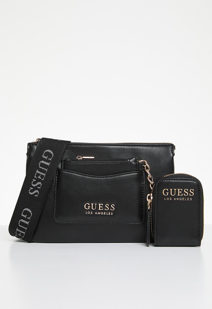 GUESS - Normandy mini crossbdy top zip - black