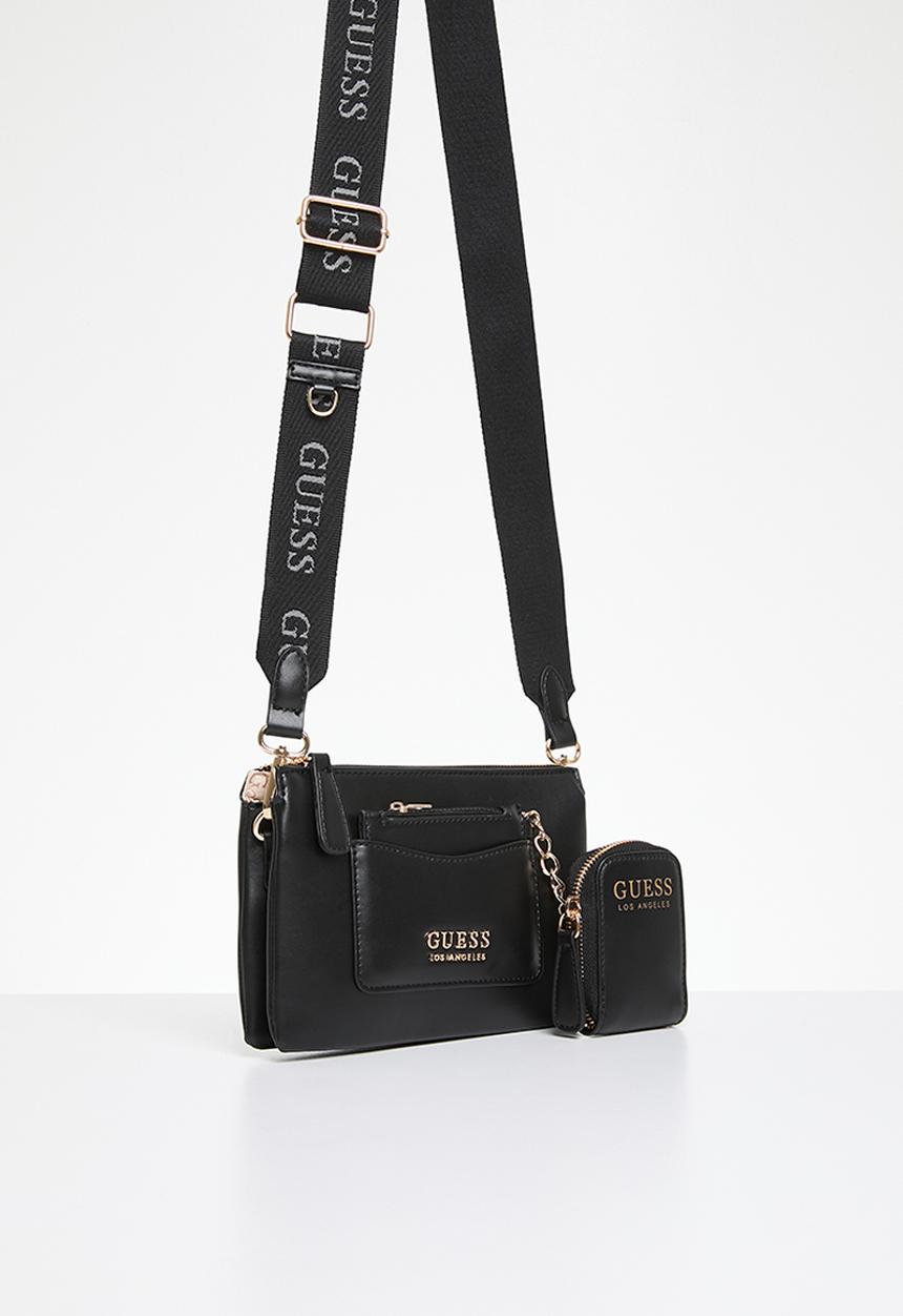 GUESS - Normandy mini crossbdy top zip - black