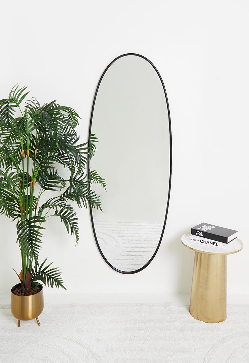 Sixth Floor - Oval Full length Mirror - Black 