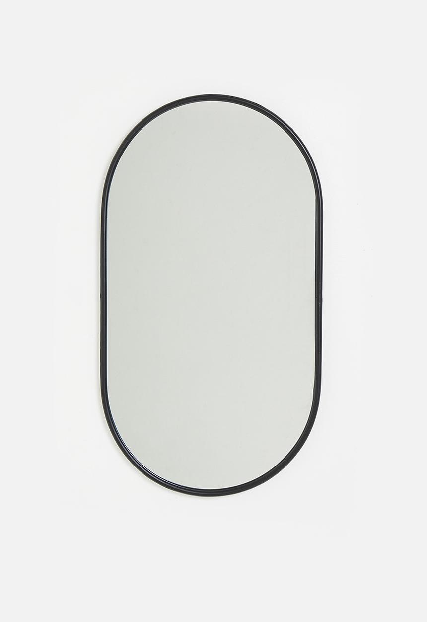 Sixth Floor - Pill Framed Mirror - Black 