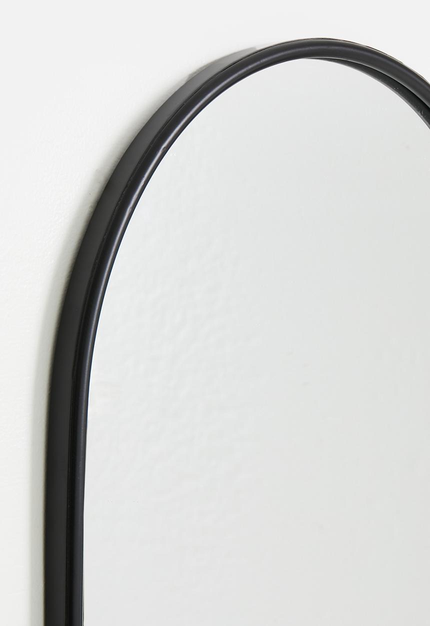 Sixth Floor - Pill Framed Mirror - Black 