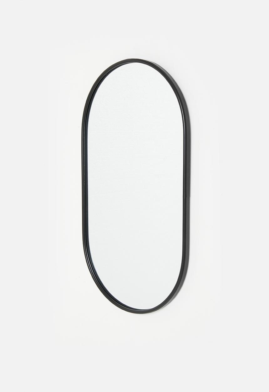 Sixth Floor - Pill Framed Mirror - Black 