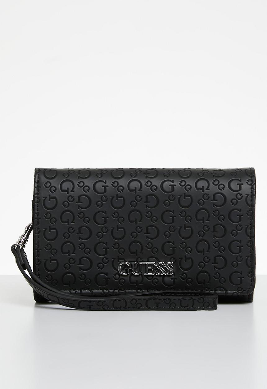 GUESS - Niko sling phone organiser - black
