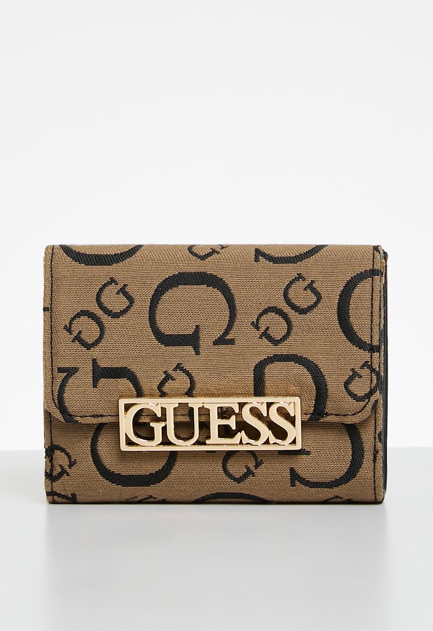 GUESS - Bellatrix  foldover purse - brown