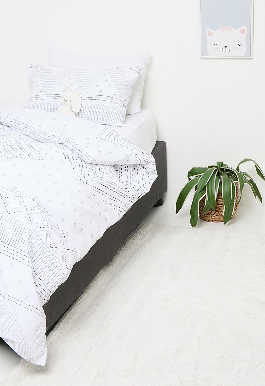 Sixth Floor - Block boho duvet cover - black & white