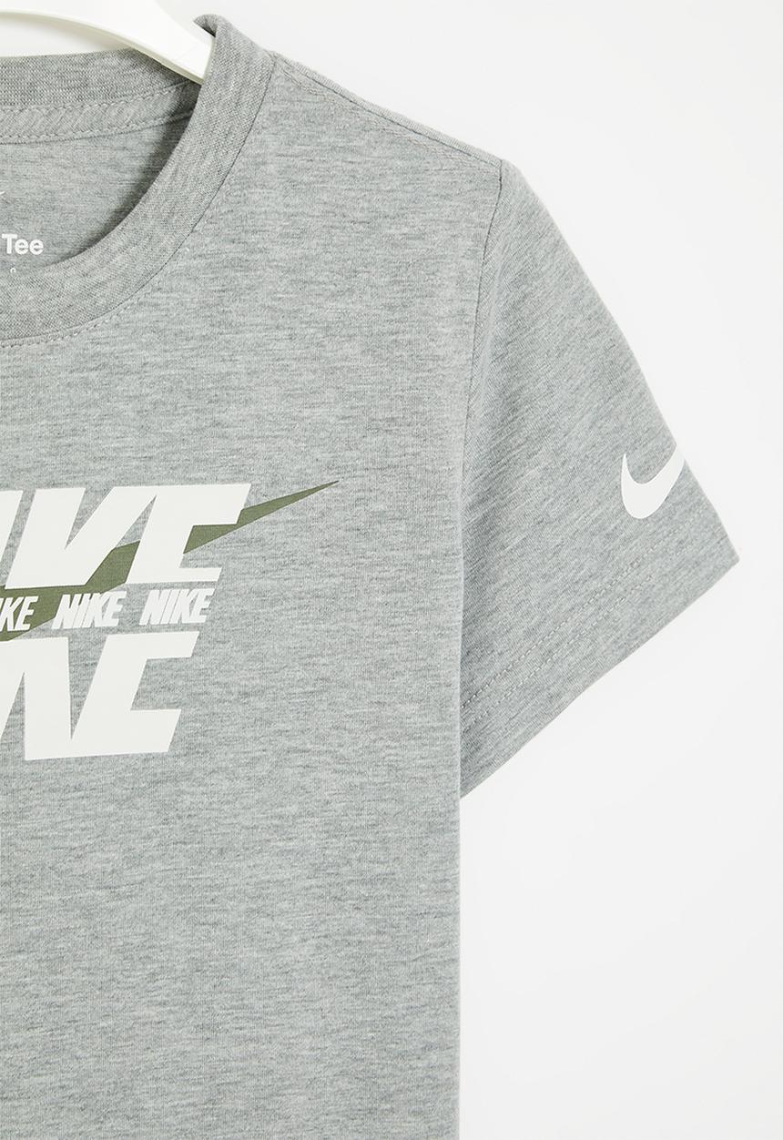 Nike - Nkb split nike block tee - dk grey heather