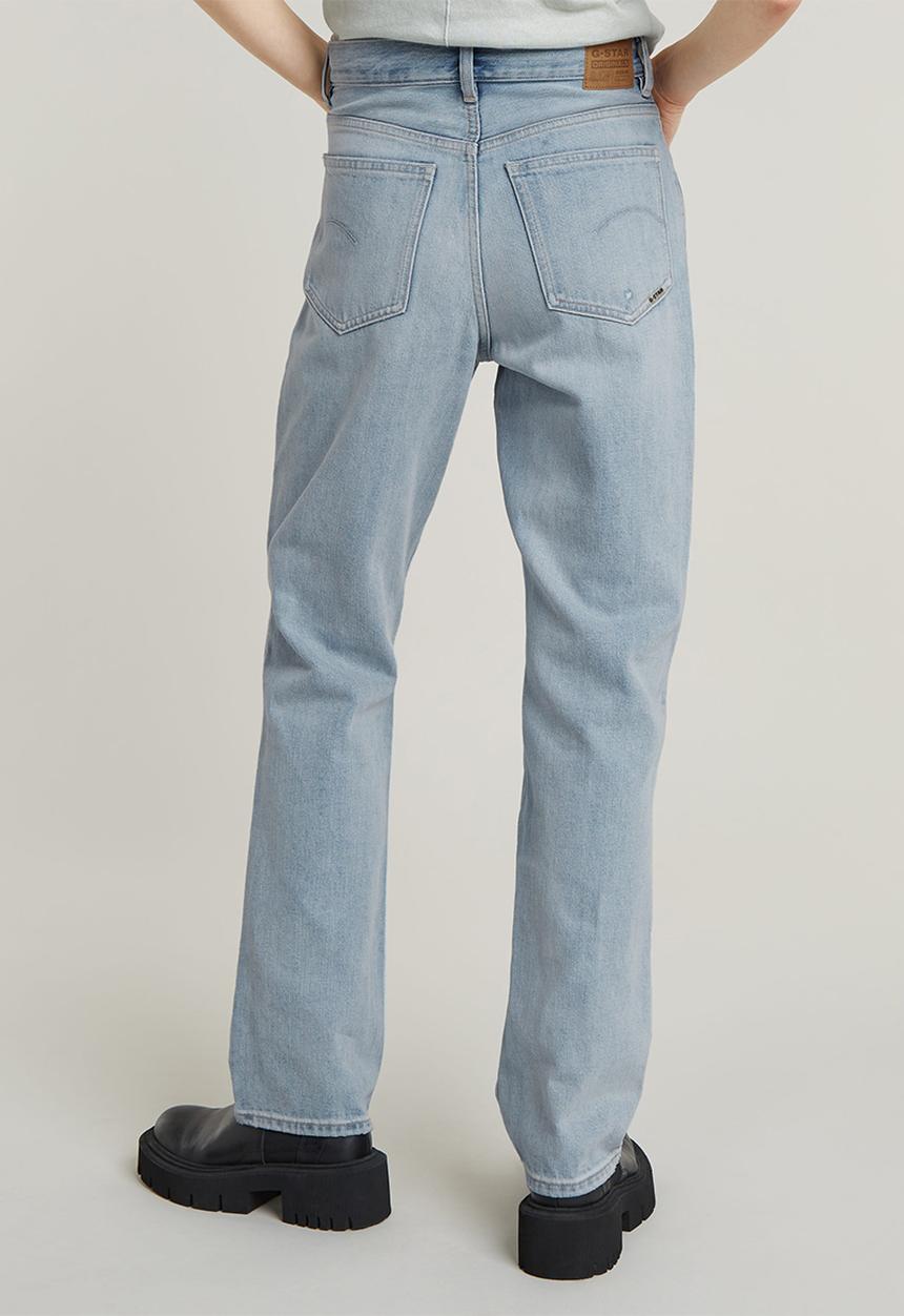 G-STAR - Viktoria High Straight Wmn - sun faded ripped mirage blue