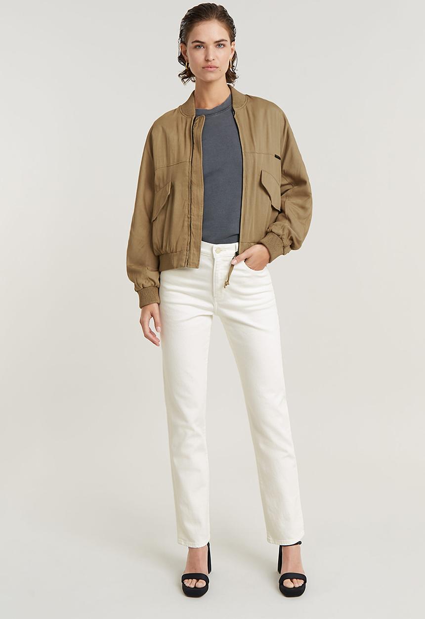 G-STAR - Viktoria High Straight Wmn - lt chalk gd