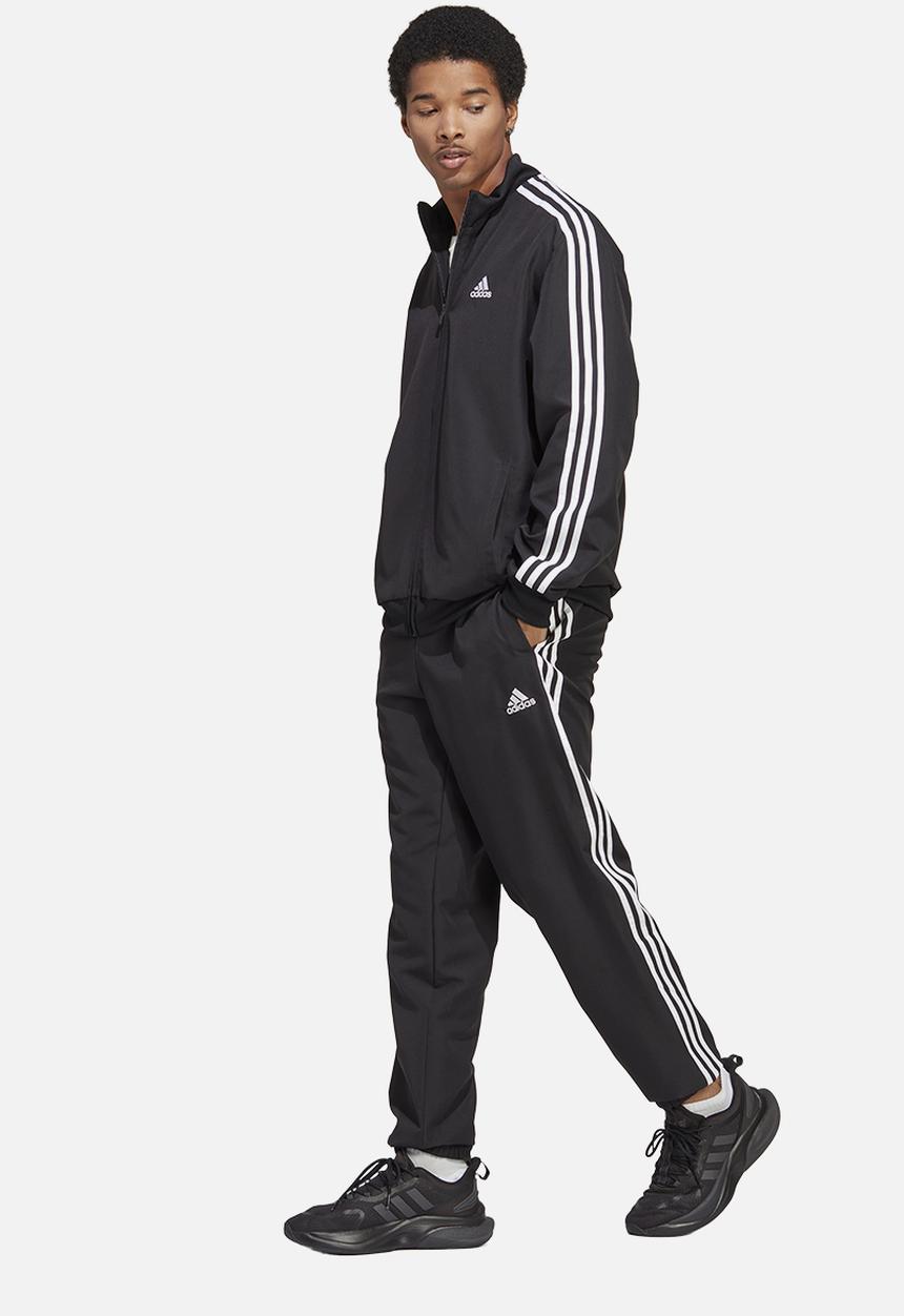 adidas Performance - 3-Stripe woven tracksuit  - black/black