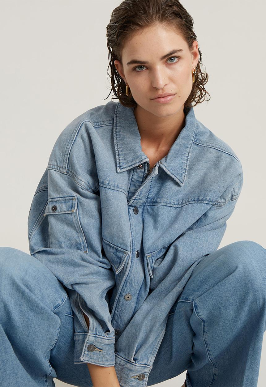 G-STAR - Deck 2.0 High Loose Wmn - sun faded amparo blue