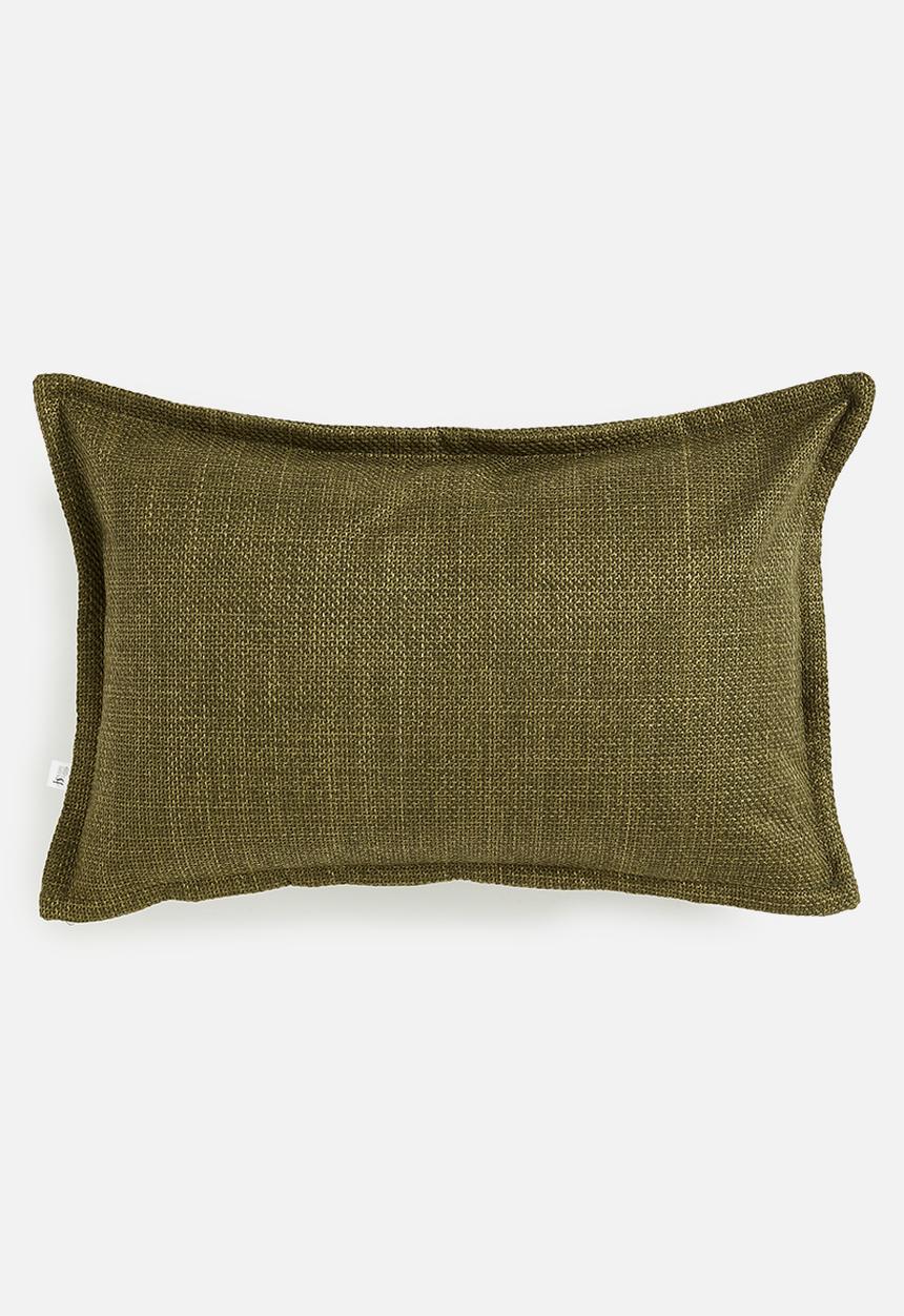 Sixth Floor - Larna linen cushion cover - olive