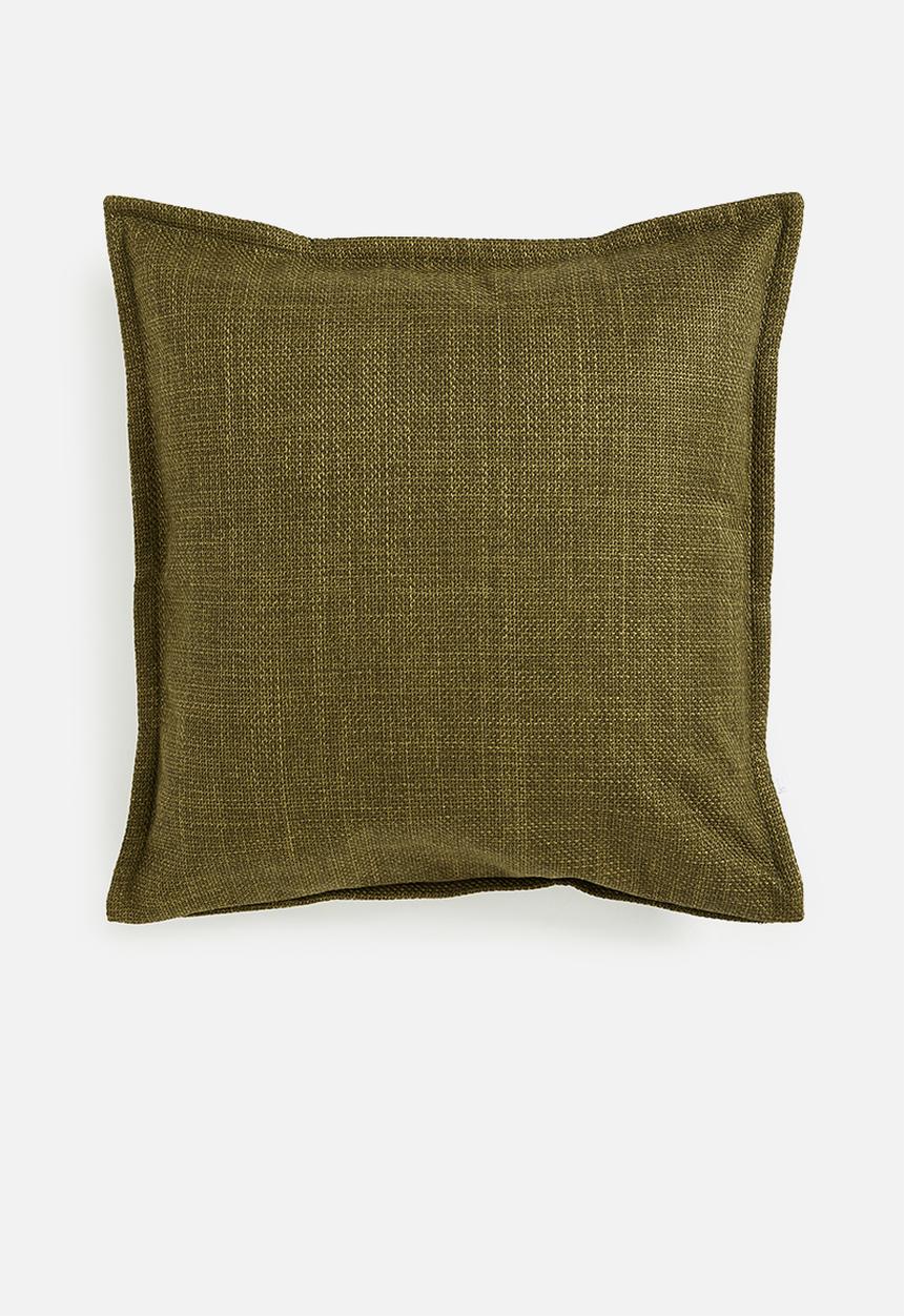 Sixth Floor - Larna linen cushion cover - olive