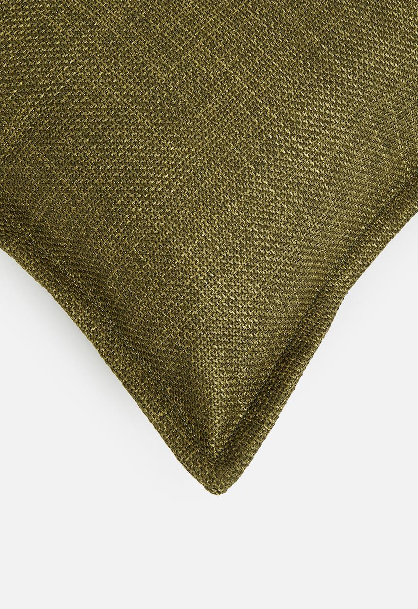 Sixth Floor - Larna linen cushion cover - olive