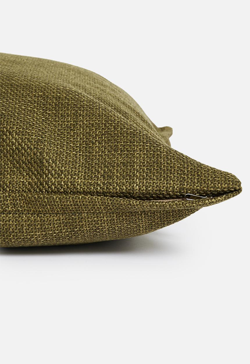 Sixth Floor - Larna linen cushion cover - olive