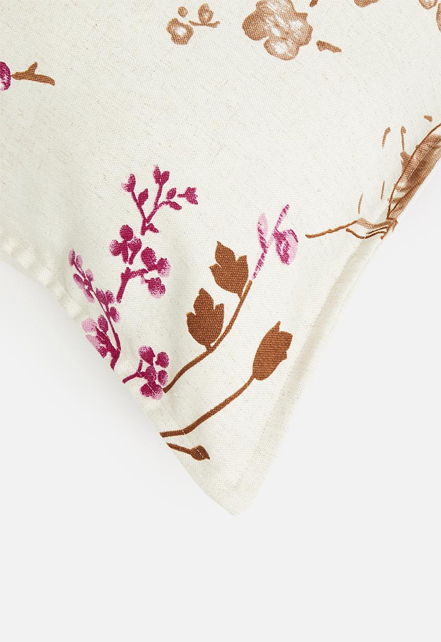 Sixth Floor - Zoe printed linen cushion cover - lilac
