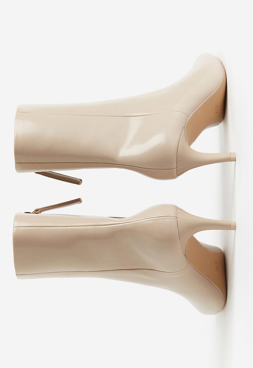 H&M - Heeled boots - light beige
