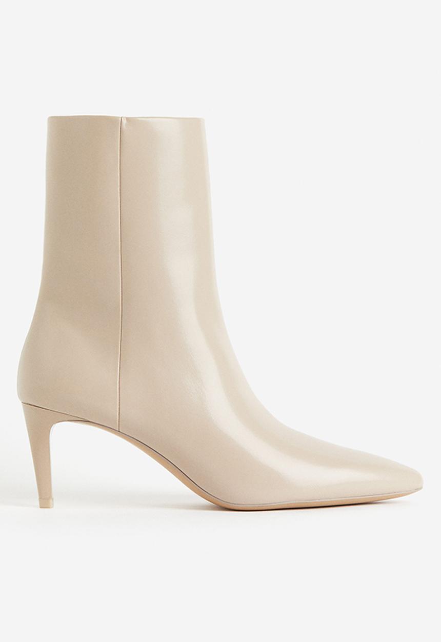 H&M - Heeled boots - light beige