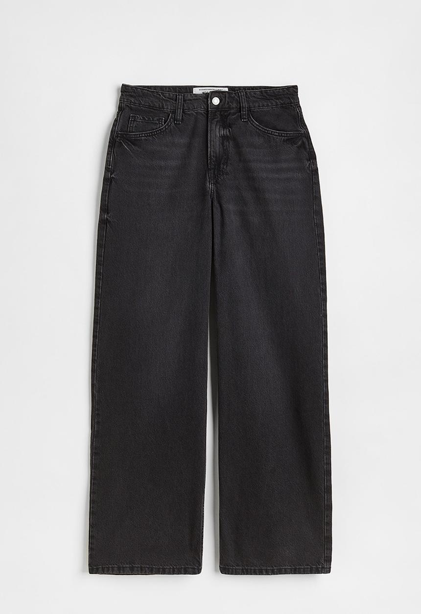 H&M - Wide low jeans - black