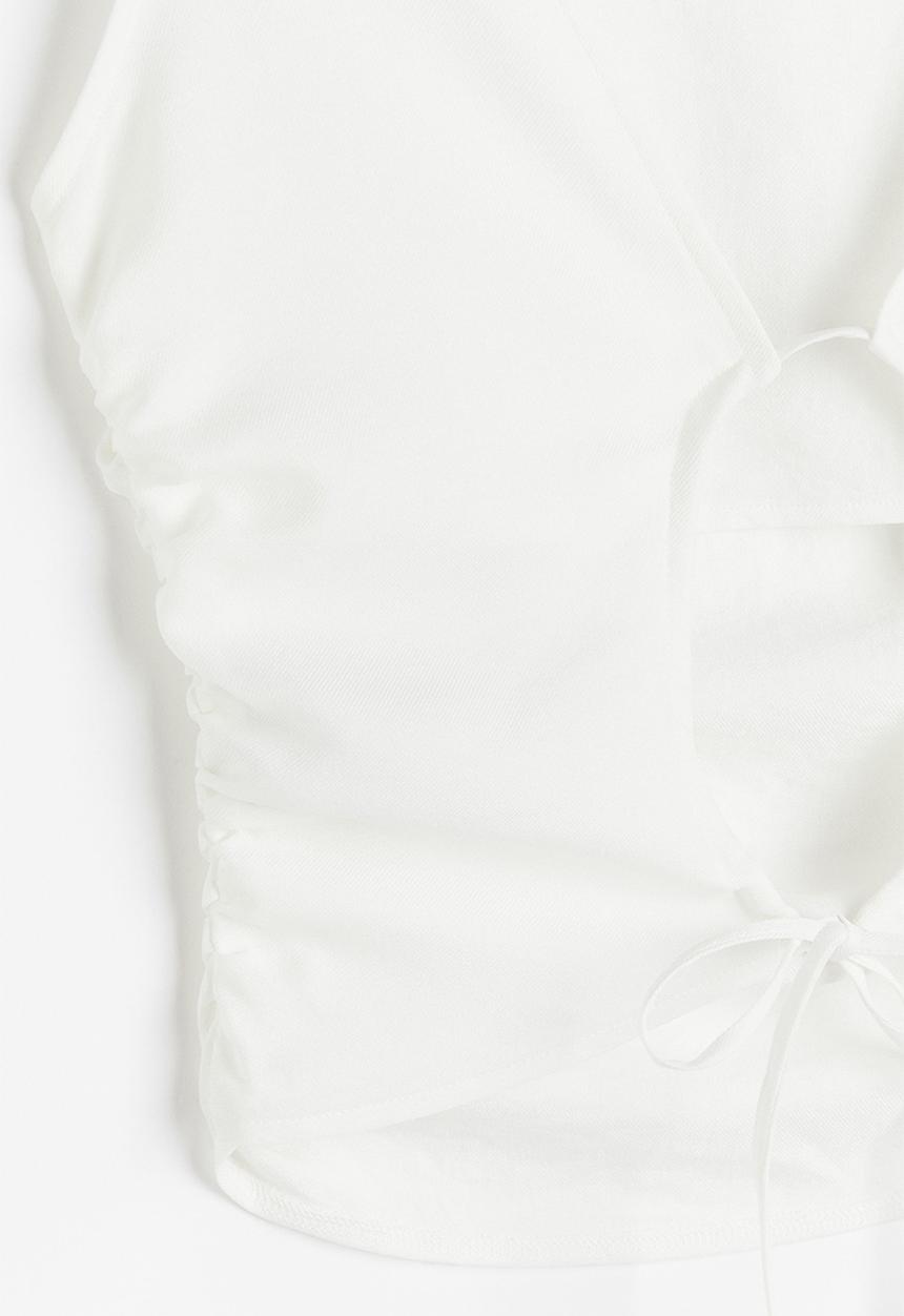 H&M - Open-backed gathered top - white
