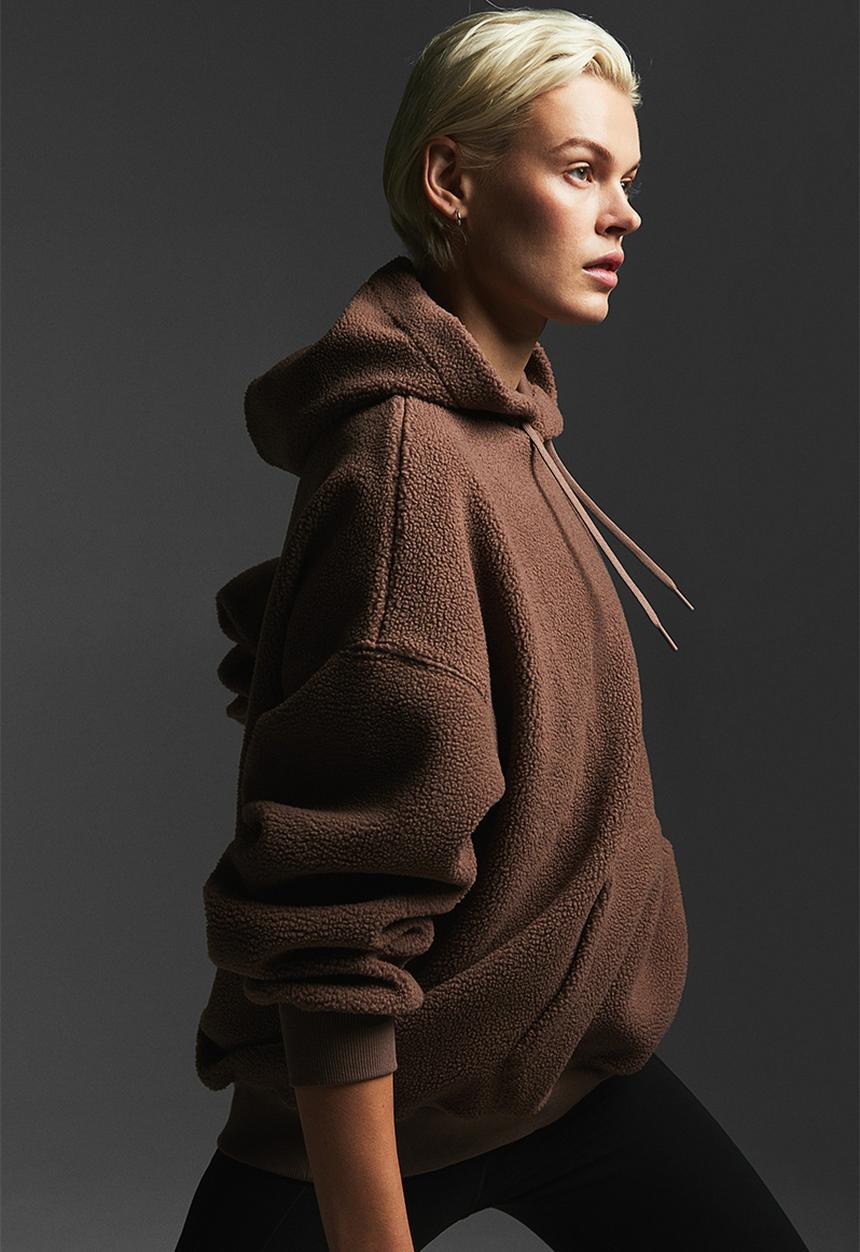 H&M - Drymove™ teddy hoodie - brown