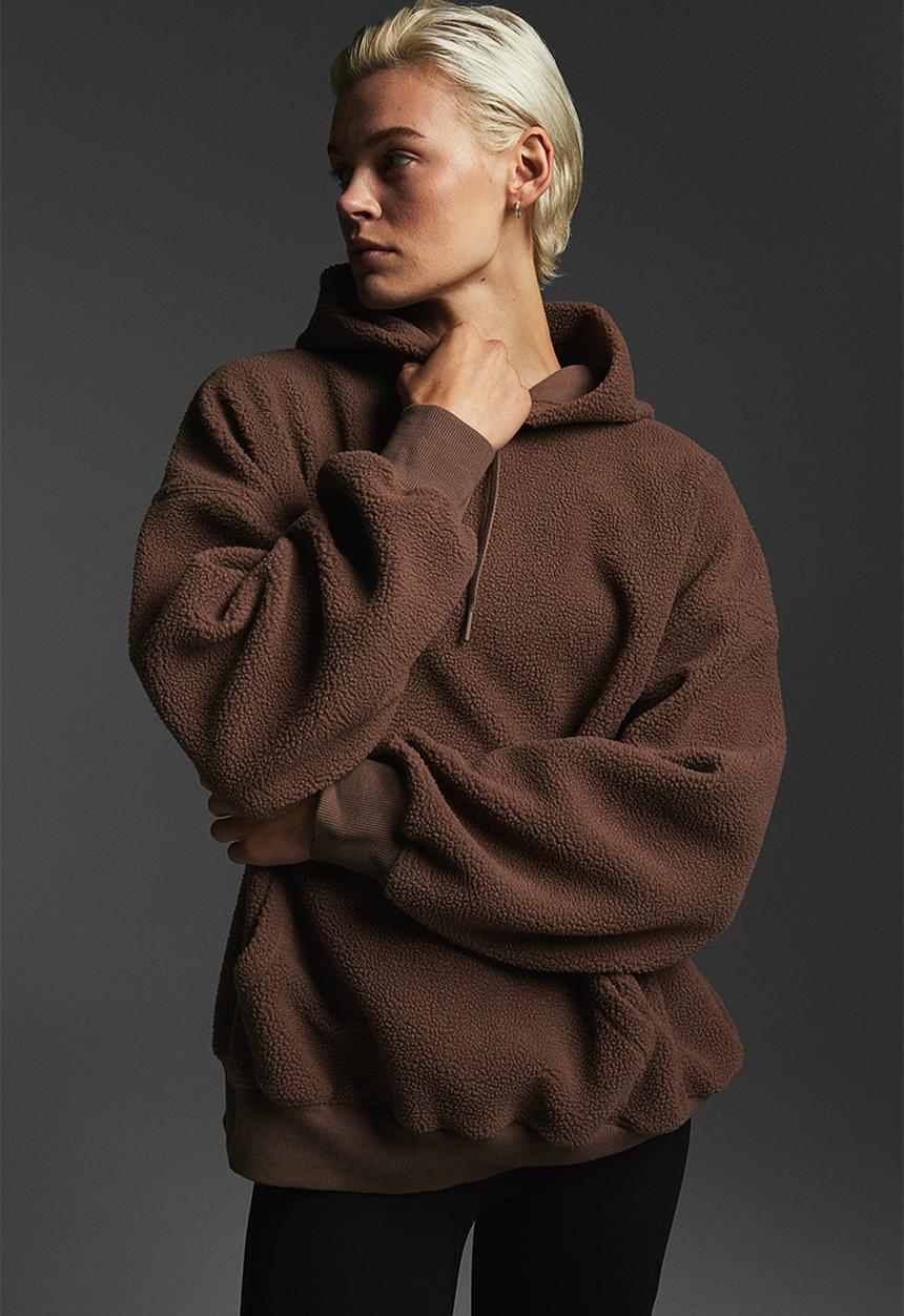 H&M - Drymove™ teddy hoodie - brown