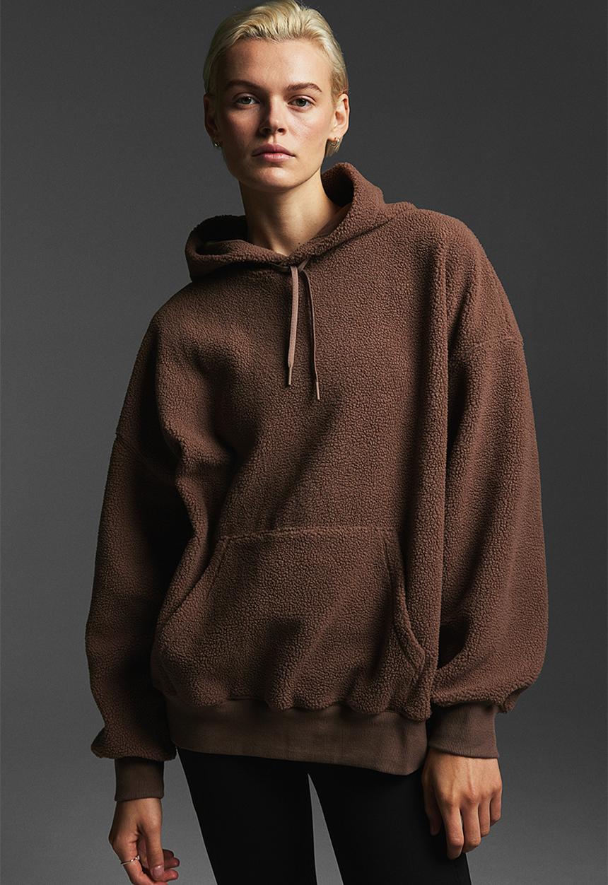 H&M - Drymove™ teddy hoodie - brown