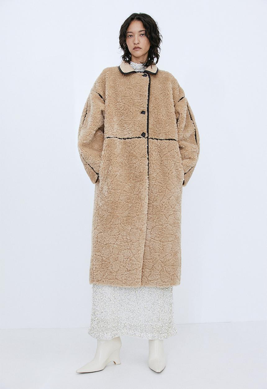 H&M - Teddy coat - beige