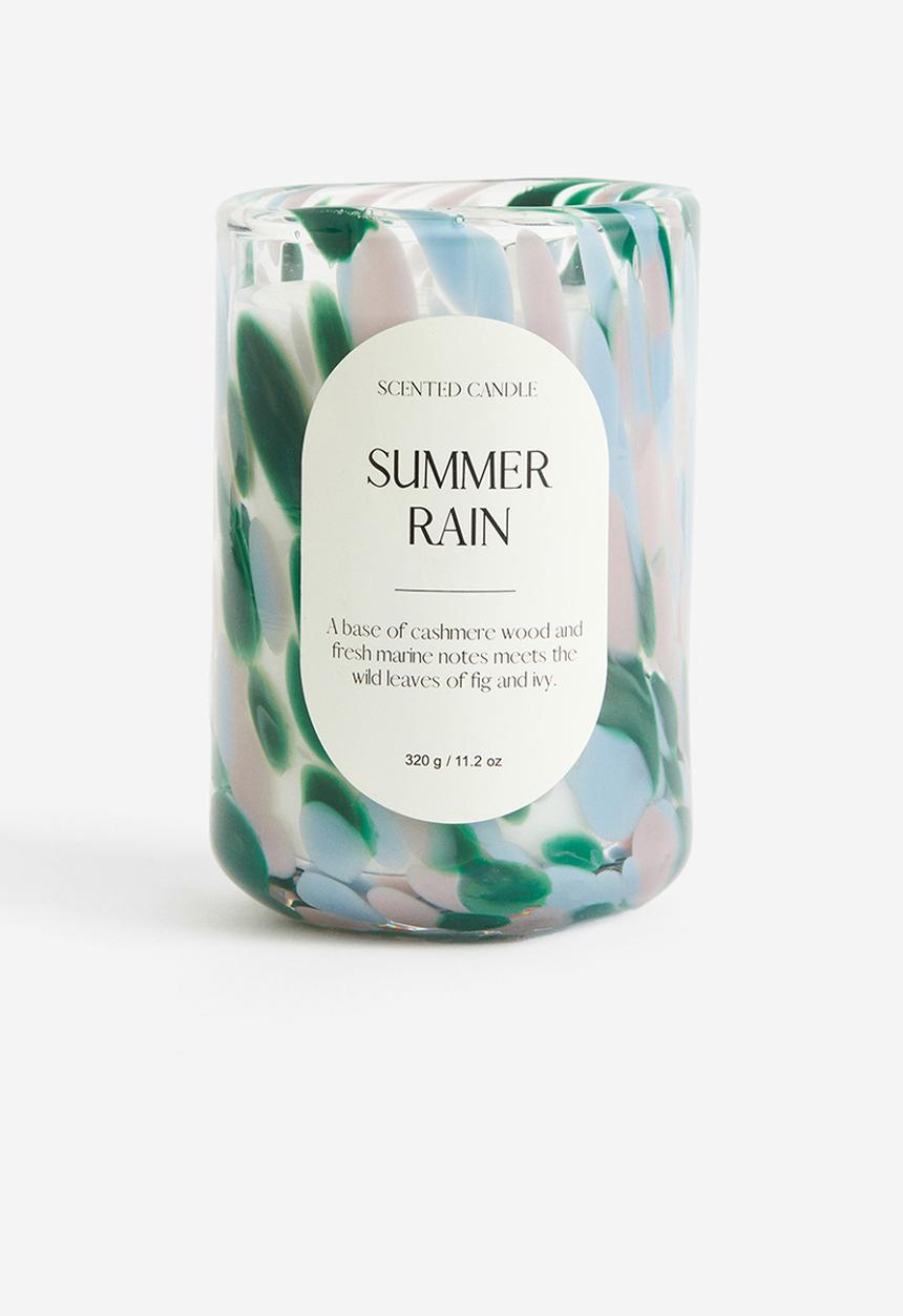 H&M - Scented candle in glass holder - green,multi