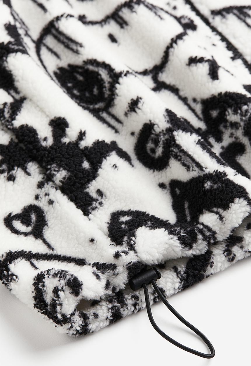 H&M - Oversized fit teddy jacket - white snoopy
