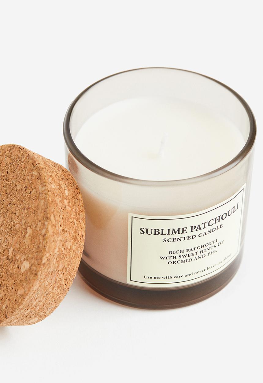 H&M - Cork-lid scented candle - beige/sublime patchouli 