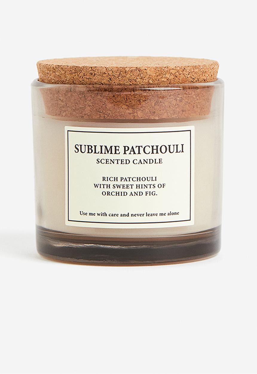 H&M - Cork-lid scented candle - beige/sublime patchouli 