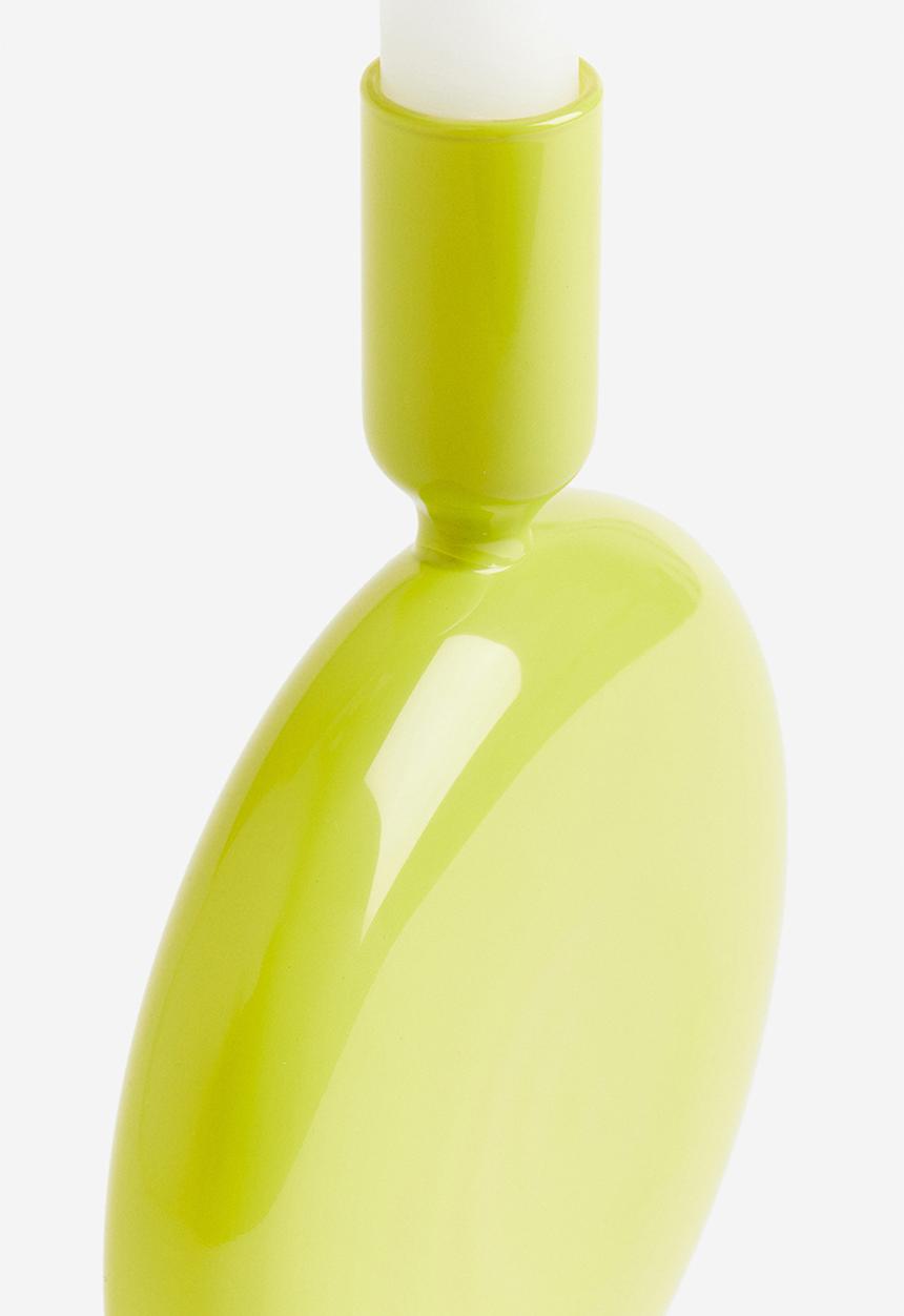H&M - Glass candlestick - green
