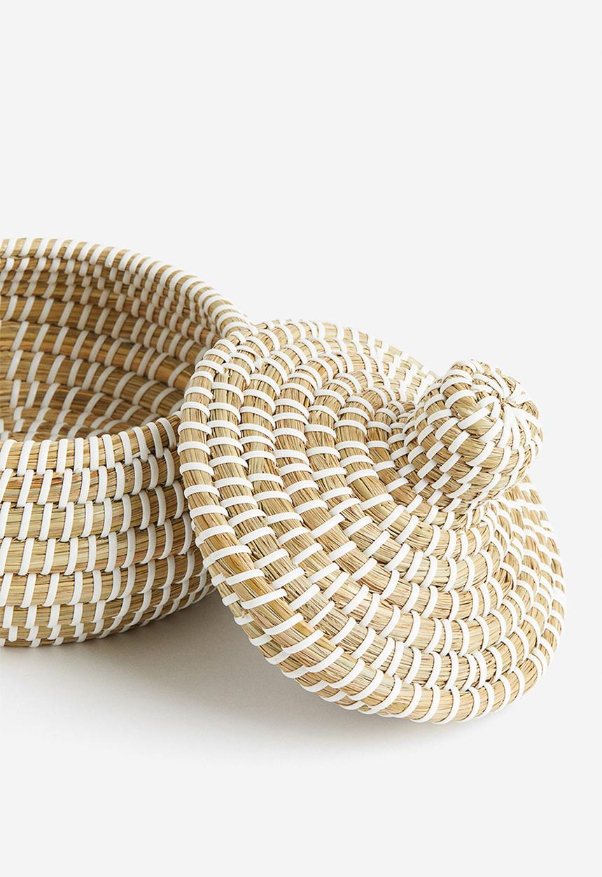 H&M - Small lidded storage basket - beige