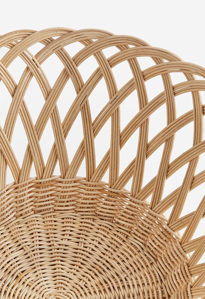 H&M - Large rattan storage basket - beige