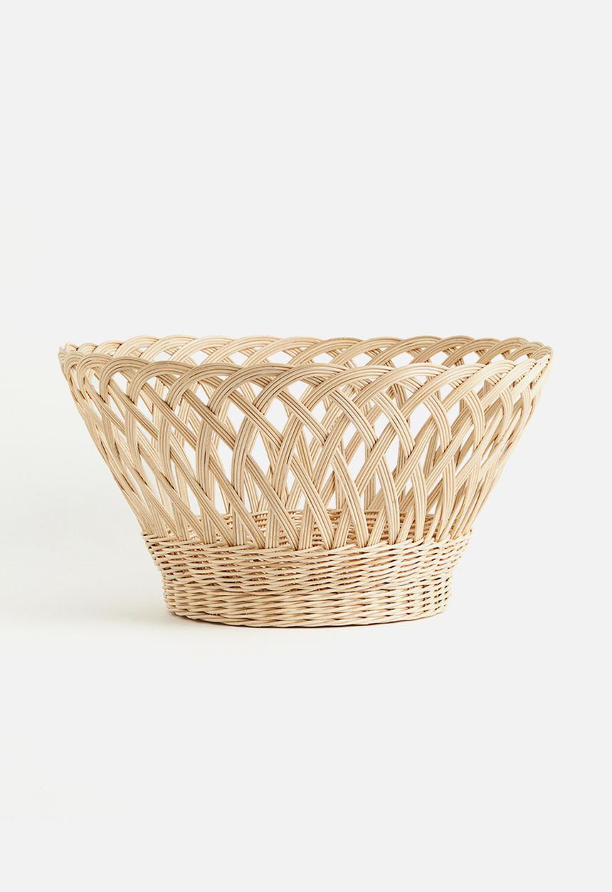 H&M - Large rattan storage basket - beige