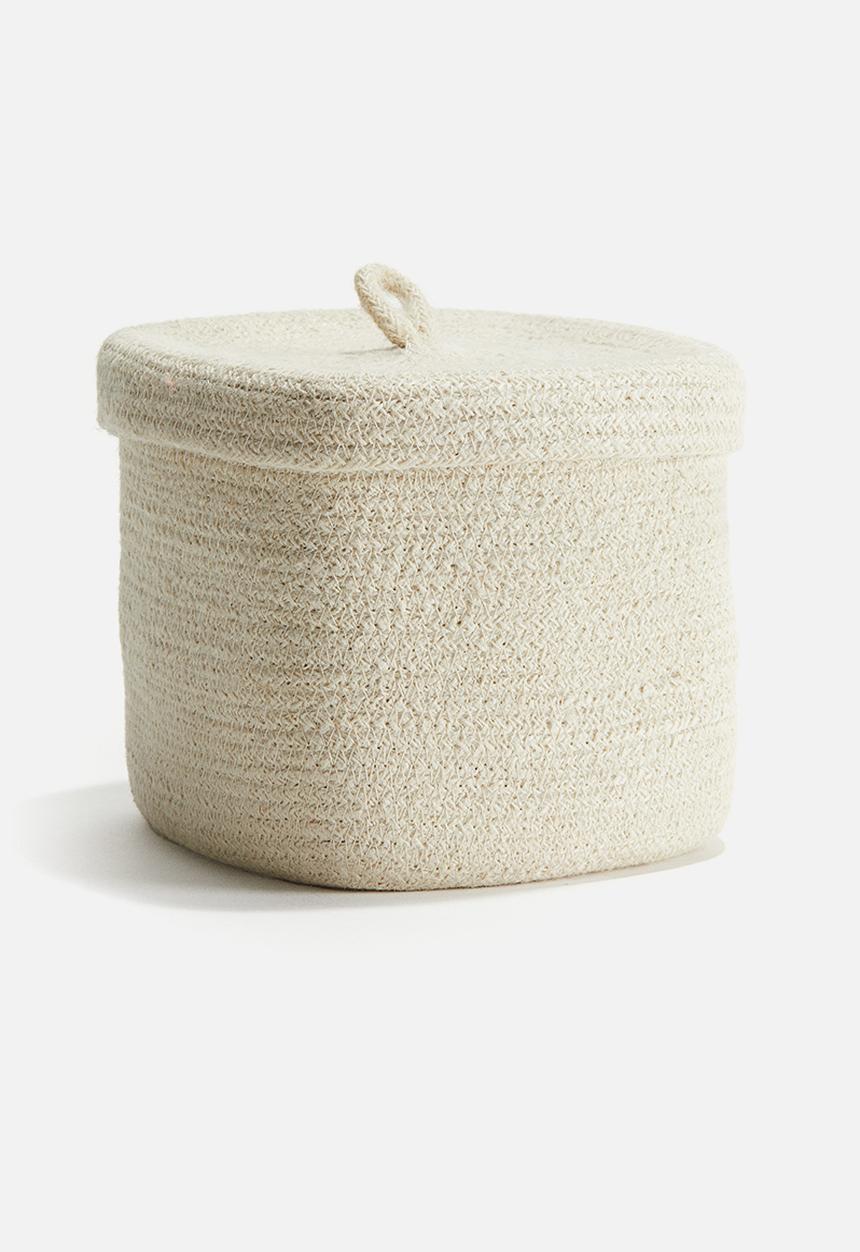 H&M - Small jute box - white