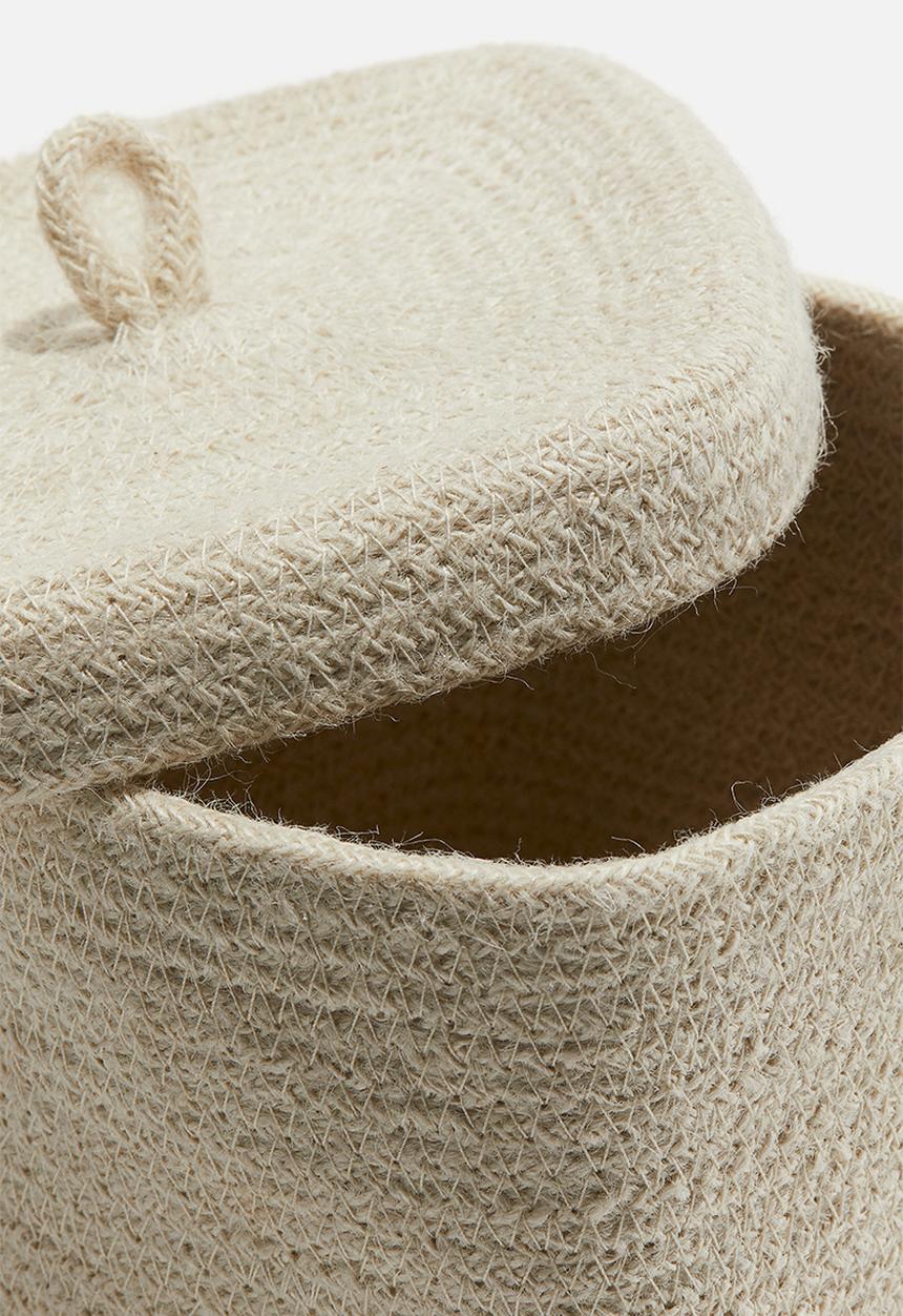 H&M - Small jute box - white