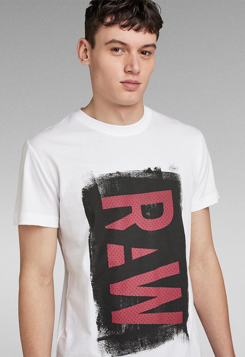 G-STAR - Painted raw gr r t - white