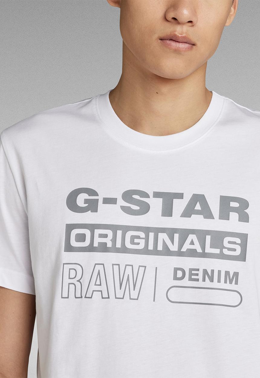 G-STAR - Reflective originals gr r t - white