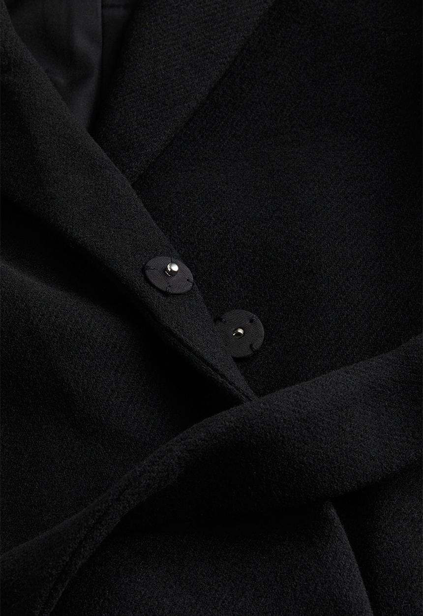 H&M - Tie-belt coat - black