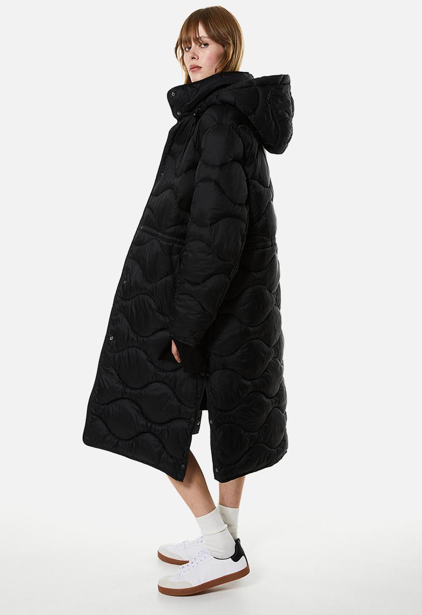 H&M - Quilted puffer coat - black