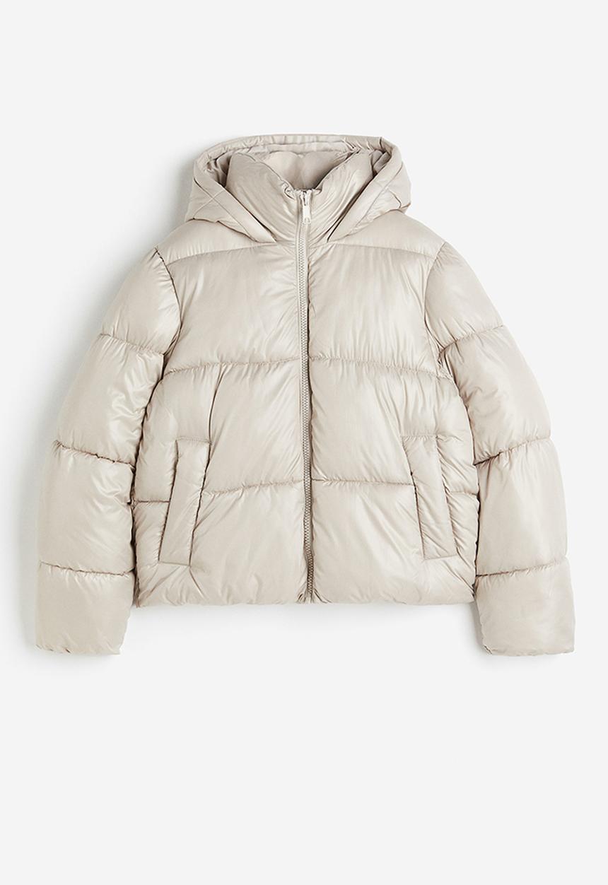H&M - Hooded puffer jacket - natural white 