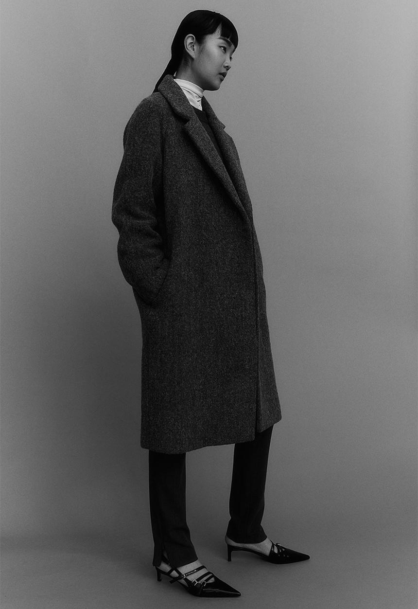 H&M - Double-breasted coat - dark grey