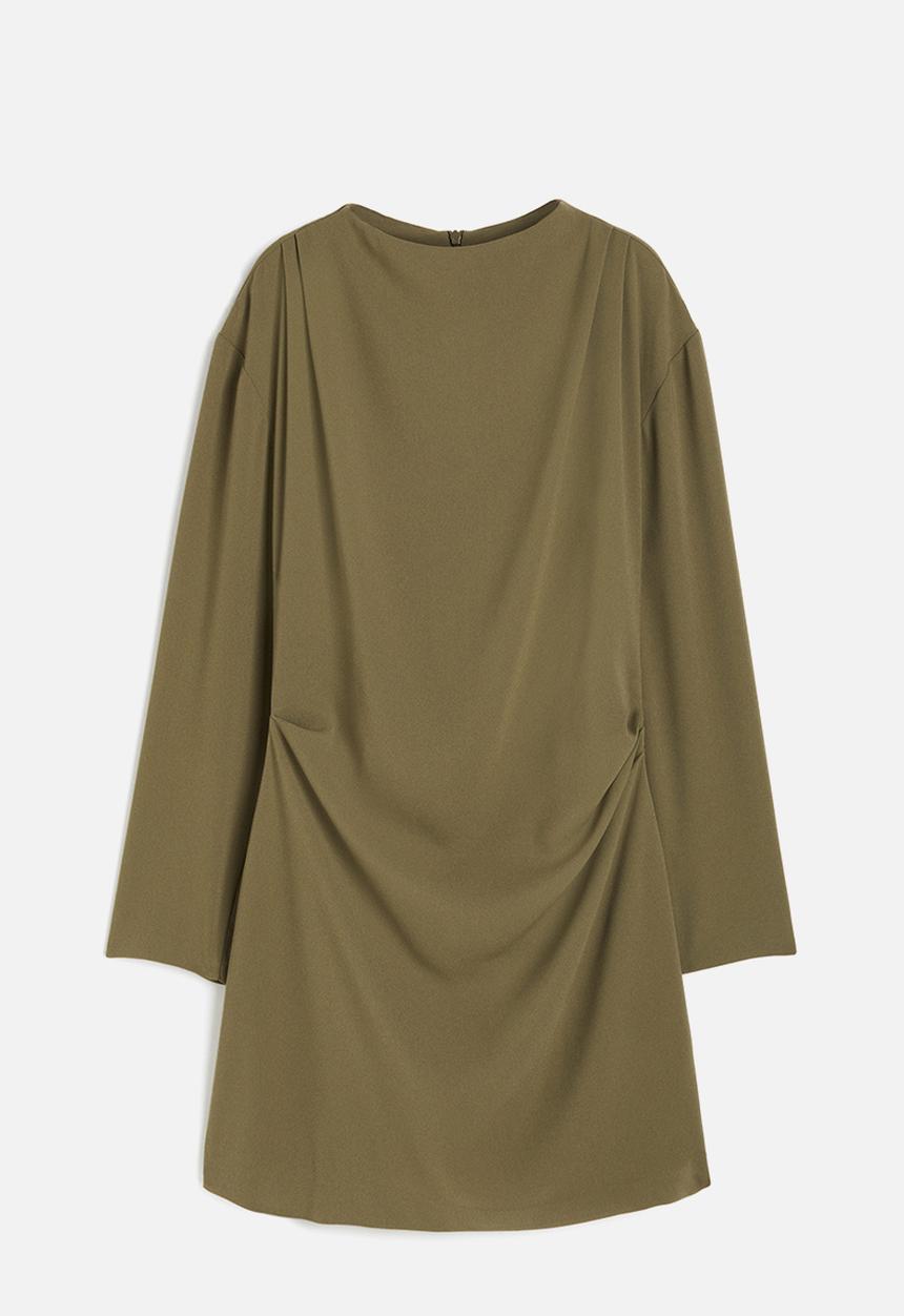 H&M - Draped dress - khaki green