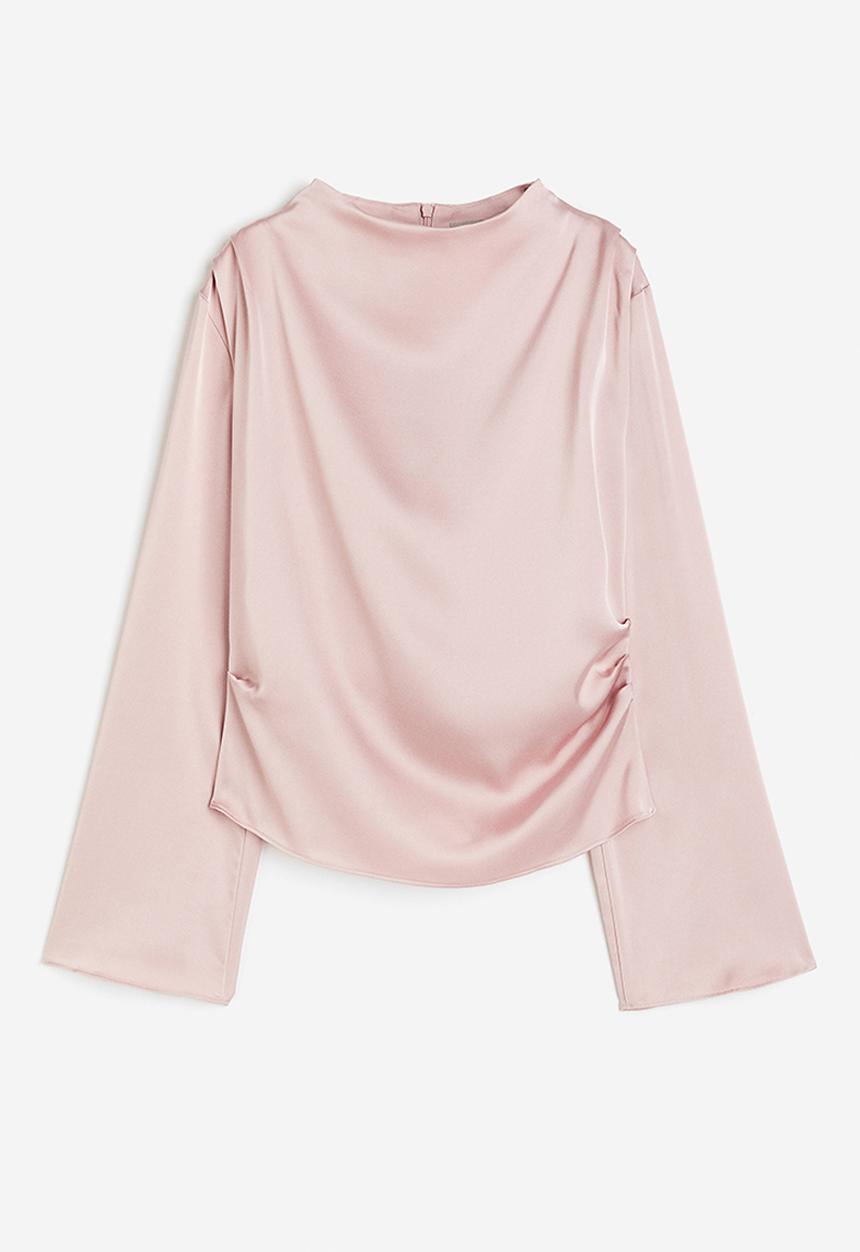 H&M - Satin blouse - light pink 