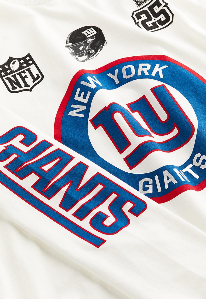 H&M - Oversized printed top - cream nfl